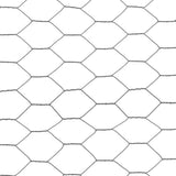 Chicken Wire Fence Steel with PVC Coating 25x1 m Grey 143280