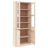 Glass Display Cabinet ALTA 77x35x186.5 cm Solid Wood Pine 353949