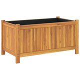 Garden Planter with Liner 80x42x40 cm Solid Wood Acacia 366435