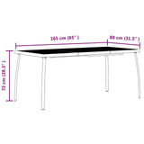 Outdoor Furniture Set Folding 5 pcs Anthracite Iron and Steel 3422897
