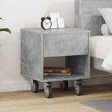 Bedside Table Concrete Grey 40.5 x 40 x 48 cm Engineered Wood 891062