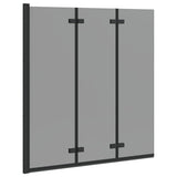 Shower Enclosure Black 130 x 138 cm ESG Glass and Aluminium 42018550