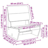 Garden Chairs 2 pcs 60x64x70.5 cm Solid Wood Douglas 859315