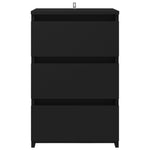 ZNTS Bed Cabinet Black 40x35x62.5 cm Engineered Wood 806213