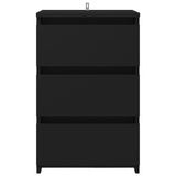 ZNTS Bed Cabinet Black 40x35x62.5 cm Engineered Wood 806213