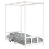 Kids Bed Frame White 90x200 cm Solid Wood Pine 834523