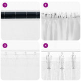 Voile Curtain with Curtains 2 pcs White 245 x 140 cm Polyester 4108010