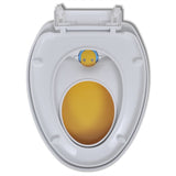 Toilet Seats with Soft Close Lids 2pcs Plastic White and Yellow 275931