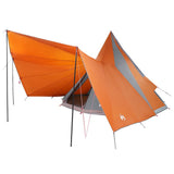 Tipi Tent with Roof Grey and Orange 510 x 690 x 330 cm Taffeta 42000986