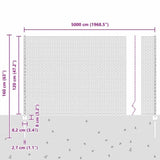 Welded Wire Fence 50 x 1.2 m Hot-Dip Galvanised Steel 3337039