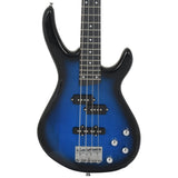 Electric Bass Guitar for Beginner with Bag Blue and Black 4/4 46" 70182