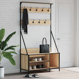 Clothes Rack with Shoe Storage Sonoma Oak 100x41x184 cm 837868