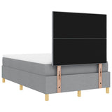 Box Spring Bed with Headboard Light grey 120 x 200 cm Fabric 3339609