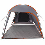Cabin Tent with Roof Grey and Orange 370 x 230 x 185 cm Taffeta 42000992
