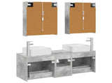 Bathroom Furniture Set 5 pcs Concrete Grey 3406770