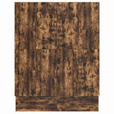 Storage Bed Frame with Drawer Smoked Oak 180 cm Engineered Wood 3335665