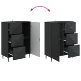 Sideboard with Drawer Black 66 x 34.5 x 89.5 cm Engineered Wood 894856