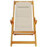 Beach Chair with Cushion 2 pcs Brown x x Solid Acacia wood 3325144