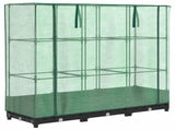 Raised Bed with Greenhouse Cover Rattan Look 120x40x123 cm 4015811