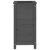 Garden Planter Grey 40x40x78 cm Solid Wood Pine 825277