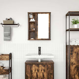 Bathroom Wall Cabinet with Mirror Smoked Oak 50x21x60 cm 861904