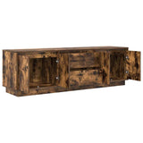 TV Cabinet with LED Lights Smoked Oak 160.5x41x50 cm 3328430