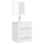 Bathroom Cabinet with Mirror White 41x38.5x48 cm Engineered Wood 804818