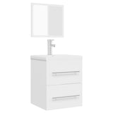 Bathroom Cabinet with Mirror White 41x38.5x48 cm Engineered Wood 804818