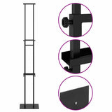 Trade Show Displays 2 pcs Black 30 x 23.5 x 210 cm Steel 3407634