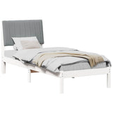 Bed Frame with Headboard White 80 x 200 cm Solid Pine Wood 878923