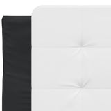 Bed Frame without Mattress "Zadar" Black and White 90x200 cm Faux Leather 3208161