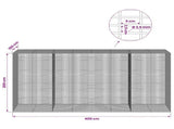 Gabion with 3.5 mm Wire and 5x2.5 cm Mesh 400x100x200 cm 3462002