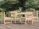 Garden Dining Set Natural Wood Look Solid Pine Wood 5 Piece Set 3154683