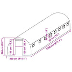 Greenhouse Replacement Cover 300x1200x200 cm Green 316433