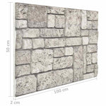 3D Wall Panels with Grey Brick Design 10 pcs EPS 147205