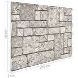 3D Wall Panels with Grey Brick Design 10 pcs EPS 147205