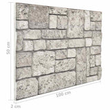 3D Wall Panels with Grey Brick Design 10 pcs EPS 147205