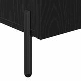 Sideboard Black Oak 90 x 34 x 80 cm Engineered Wood 869081