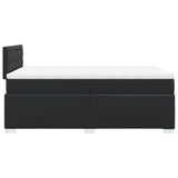 Box Spring Bed with Mattress Black 120x200 cm Faux Leather 3286116