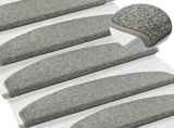 Self-adhesive Stair Mats 15 pcs 80 x 24.5 x 3.5 cm Light Grey 42038648
