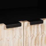 Sideboard White Wash Finish 60 x 33 x 75 cm Solid Mango Wood 4017889