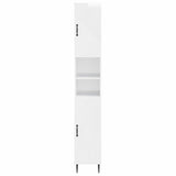 Bathroom Cabinet with Open Shelf HAARLEM High Gloss White 896819