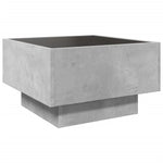 ZNTS Coffee Table with LED Concrete Grey 50x50x30 cm Engineered Wood 847507