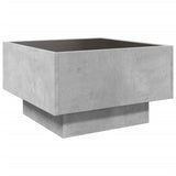 ZNTS Coffee Table with LED Concrete Grey 50x50x30 cm Engineered Wood 847507