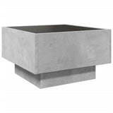 Coffee Table with LED Concrete Grey 50x50x30 cm Engineered Wood 847507