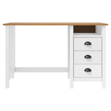 Desk Hill with 3 Drawers 120x50x74 cm Solid Pine Wood 288998