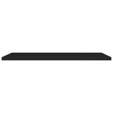 ZNTS Floating Wall Shelf Black 120x23.5x3.8 cm MDF 323841