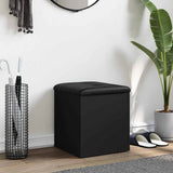 Storage Bench Black 42x42x45 cm Engineered Wood 835034