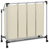 282428 Laundry Sorter with 4 Bags Cream Steel