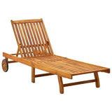 311871 Sun Lounger Solid Acacia Wood